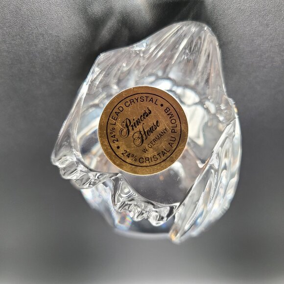 Vintage Princess House 24% Lead Crystal Clear Glass Owl Figurine - Picture 6 of 6